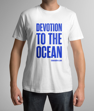 Load image into Gallery viewer, Organic Cotton Devotion To The Ocean T-shirt (Front)