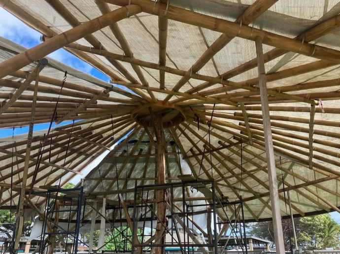 Old sails become shelter in Maui, Hawaii