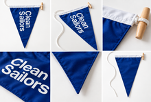 Load image into Gallery viewer, Clean Sailors upcycled burgee photos
